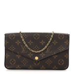 Monogram Pochette Felicie Chain Wallet Fuchsia