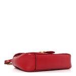 Calfskin Matelasse Small GG Marmont Shoulder Bag Hibiscus Red
