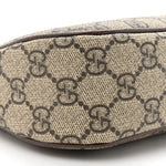 GG Supreme Monogram Textured Dollar Calfskin Web Small Ophidia GG Handbag Beige Ebony New Acero