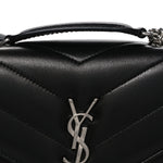 Lambskin Chevron Quilted Small LouLou Black