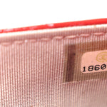Patent Quilted Brilliant Wallet On Chain WOC Red
