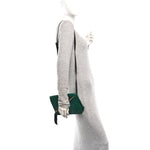 Calfskin Trophe Twist Pocket Shoulder Bag Emerald