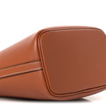 Calfskin Lock and Walk Bucket Cognac