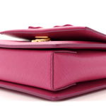 Hammered Calfskin Mini Vara Bow Crossbody Bag Agata Rosa