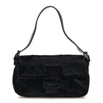 Calf Hair Baguette Black