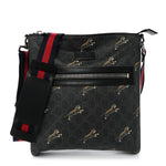 GG Supreme Monogram Tigers Web Messenger Bag Black Multicolor