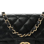 Caviar Quilted East West Flap Black