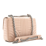 Soft Calfskin Impunture Diagramme Medium Chain Flap Shoulder Bag Cipria