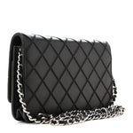 Calfskin Whipstitch Wallet On Chain WOC Black