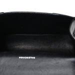 Shiny Box Calfskin Strass Hourglass Top Handle Bag XS Black