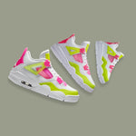 Air Jordan 4 Retro SE (GS) "Lemon Venom" - White/Pink Blast