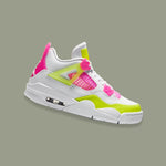 Air Jordan 4 Retro SE (GS) "Lemon Venom" - White/Pink Blast