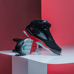 Air Jordan 5 Retro (PS) "Top 3" - Black/New Emerald/Fire Red/Grape Ice