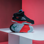 Air Jordan 5 Retro (TD) "Top 3" - Black/New Emerald/Fire Red/Grape Ice