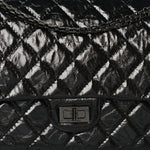 Glazed Calfskin Quilted 2.55 Reissue 226 Flap So Black