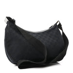 Monogram Medium Half Moon Hobo Black