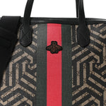 GG Supreme Monogram Caleido Web Briefcase Black