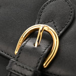 Charisma Calfskin Gucci Embossed Shoulder Flap Bag Black