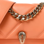 Calfskin Matelasse Mini Serpenti Cabochon Crossbody Bag Orange