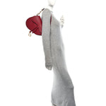 Grained Calfskin Saddle Bag Red