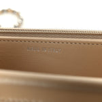Caviar Quilted Wallet on Chain WOC Beige