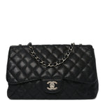 Caviar Quilted Jumbo Single Flap Black