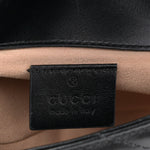 Calfskin Matelasse Super Mini GG Marmont Shoulder Bag Black