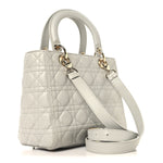 Lambskin Cannage Medium Lady Dior Grey