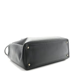 Calfskin Cerf Executive Shopper Tote Black
