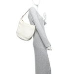 Supple Calfskin Cuir Triomphe Heloise Shoulder Bag White