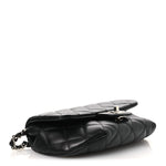 Calfskin Quilted CC Uniform Flap Belt Bag Black