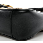 Monogram Matelasse Diagonal Small GG Marmont Shoulder Bag Beige Black