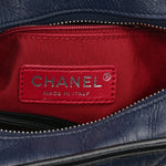 Aged Calfskin Quilted Small Gabrielle Hobo Navy Black