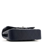 Lambskin Quilted Small Double Flap Blue