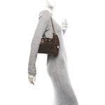 Suede Quilted Mini Chanel 25 Handbag Dark Brown