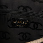 Caviar Stitched Chocolate Bar Shopping Tote Black
