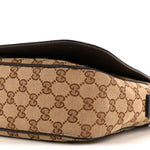 Monogram Flap Messenger Bag Beige Dark Brown