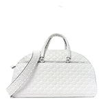 Lambskin Free Rockstud Spike Bowling Bag White
