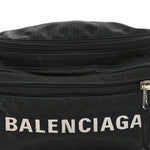 Recycled Sport Nylon Logo Embroidered Wheel Beltpack Black