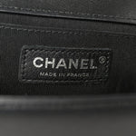 Lambskin Chevron Quilted Medium Boy Flap Black
