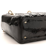 Patent Cannage Medium Lady Dior Dark Brown