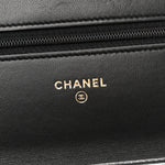Lambskin Quilted Boy Wallet On Chain WOC Black