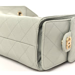 Caviar Quilted Mini Chanel 25 Handbag Light Green