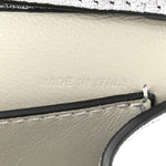 Laminated Calfskin Vlogo Micro Loco Shoulder Bag Silver