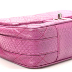 Elaphe Snakeskin Quilted Medium Easy Carry Flap Purple