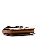 Suede Calfskin Small Faye Shoulder Bag Tobacco
