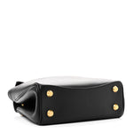 Natural Smooth Calfskin Mini Rodeo Top Handle Handbag Black