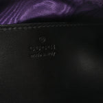 Nylon Calfskin Enamel GG Matelasse Shoulder Bag Black