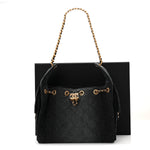 Washed Denim Quilted Small Chanel 25 Handbag Black