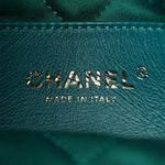 Shiny Calfskin Quilted Mini Chanel 22 Green